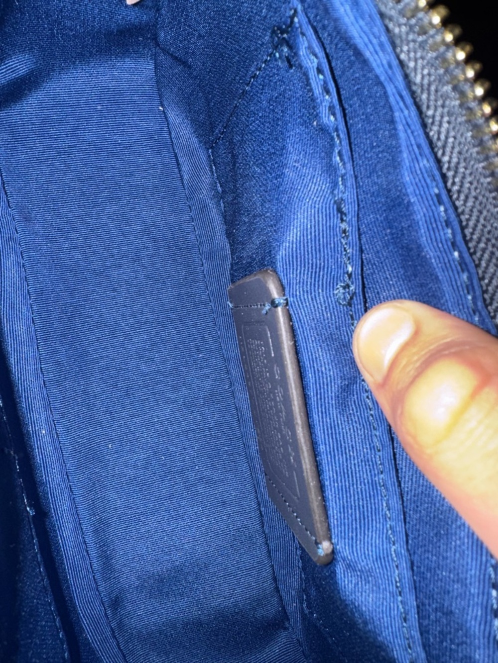 Coach Navy Cherry Print Mini Shoulder Bag with Pink Accents - Picture 5 of 5